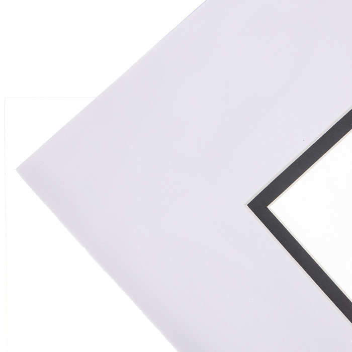 Black & White Double PreCut Mat 11" x 14" Hobby Lobby 1983063