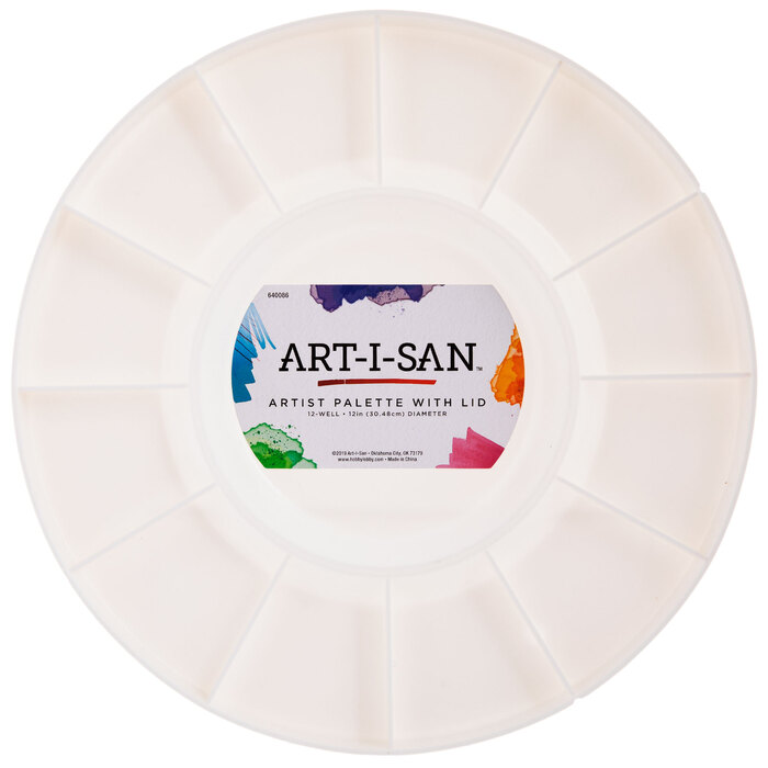 Round Paint Palette With Lid Hobby Lobby 640086