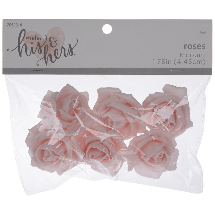 Pink Rose Blooms 1 3/4" Hobby Lobby 2052314