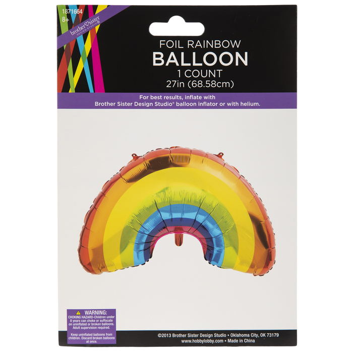 Foil Rainbow Balloon Hobby Lobby 1871664