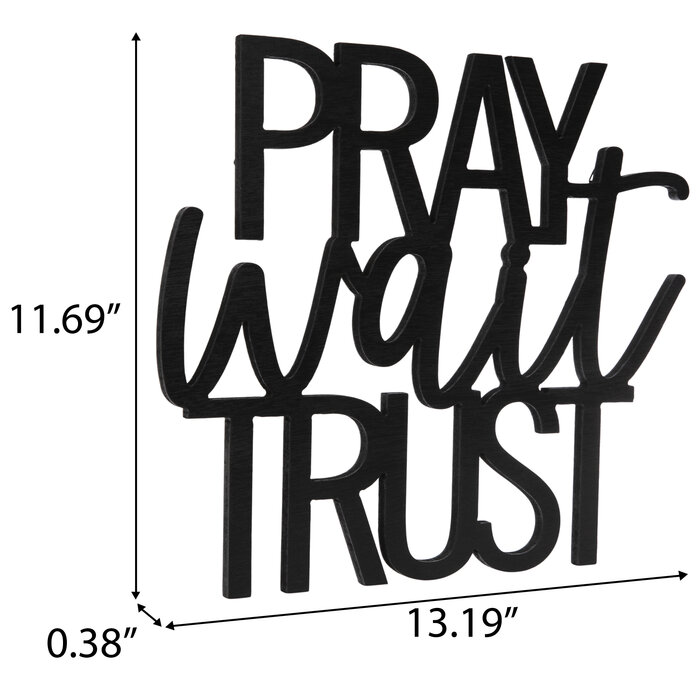 Pray Wait Trust Wood Wall Decor Hobby Lobby 2227890