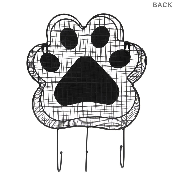 Black Paw Print Metal Wall Basket With Hooks Hobby Lobby 2221893