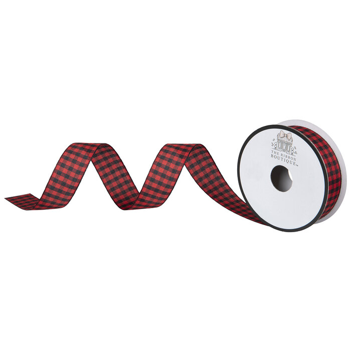 Red & Black Gingham Ribbon 7/8" Hobby Lobby 2216315