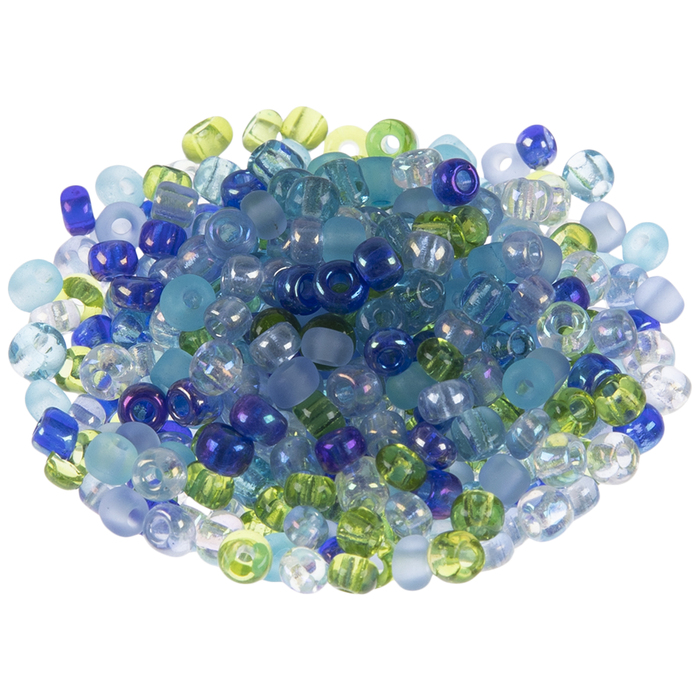 Turquoise Glass Bead Mix 6/0 Hobby Lobby 2029924