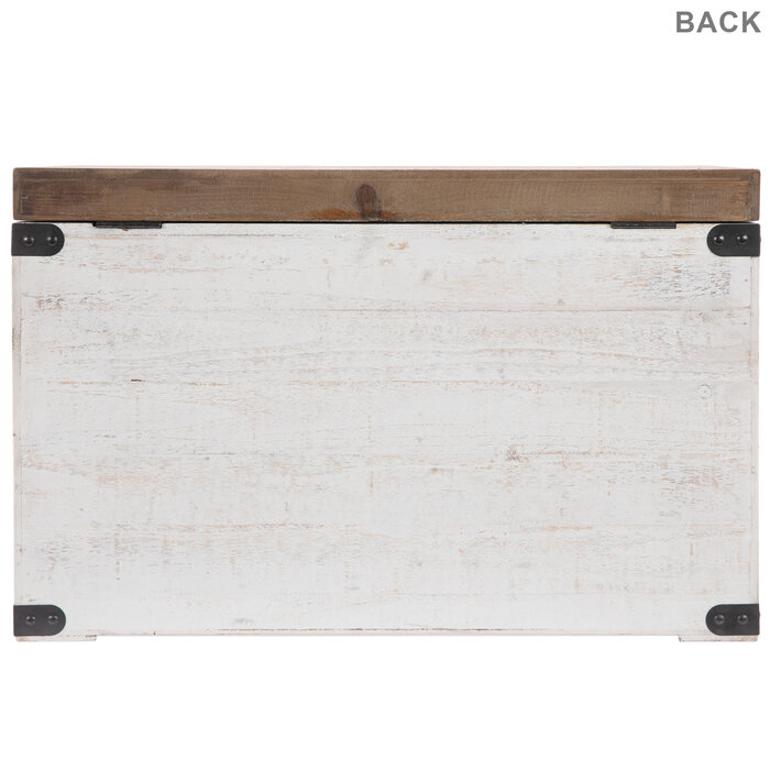 White Farmhouse Wood Trunk Set Hobby Lobby 2137289