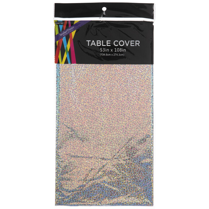 Holographic Silver Table Cover Hobby Lobby 2041762