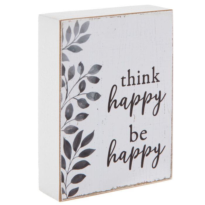 Think Happy Be Happy Wood Decor Hobby Lobby 1134782