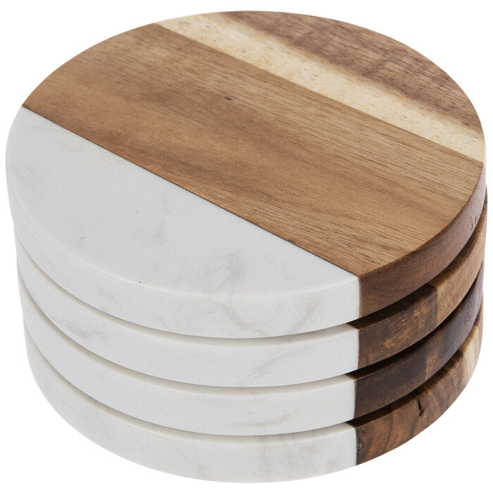 Round Acacia Wood Coasters Hobby Lobby 2203081