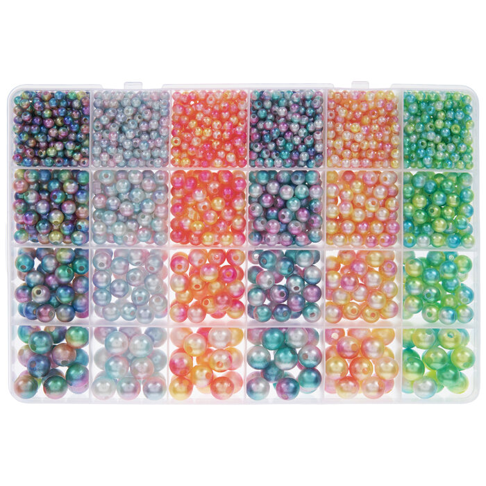 MultiColor Marble Plastic Pearl Beads Hobby Lobby 2152593
