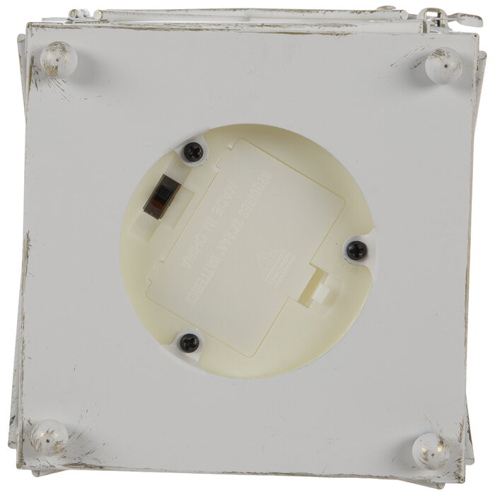 White Distressed Metal Lantern Candle Holder Hobby Lobby 2080448