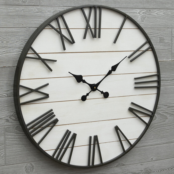 White Wood Wall Clock Hobby Lobby 2184927
