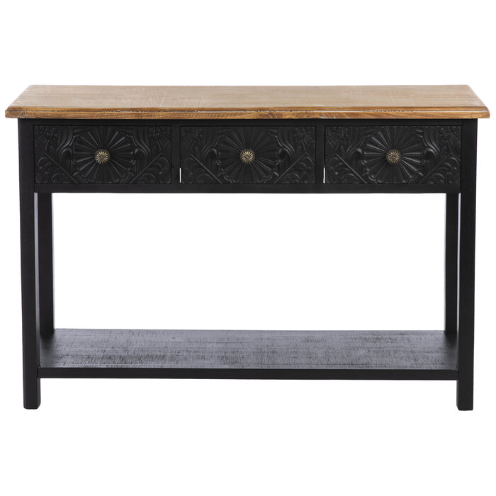 Black Medallion Wood Console Table Hobby Lobby 2124048