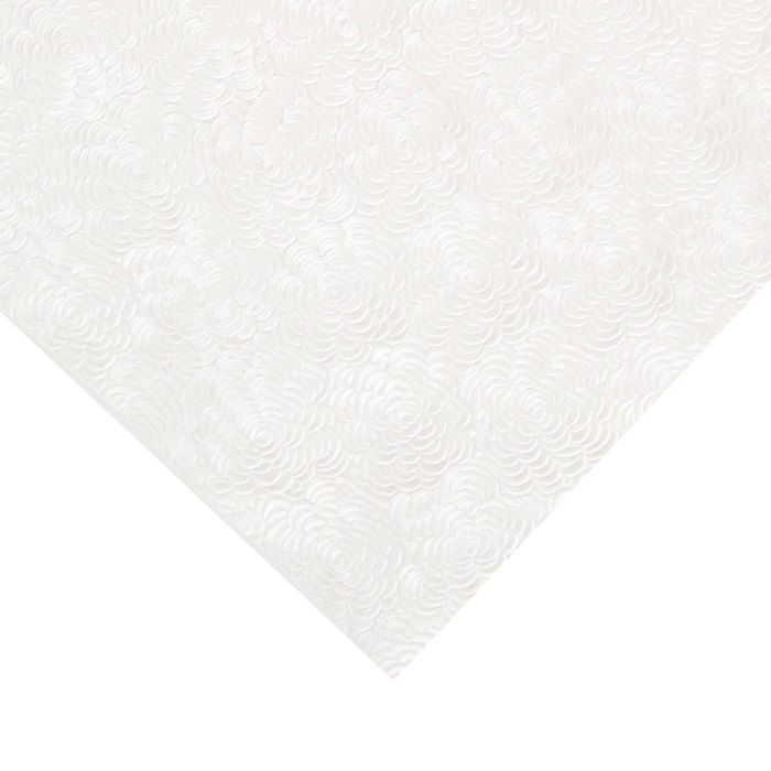White Embossed Rose Scrapbook Paper 12" x 12" Hobby Lobby 521476