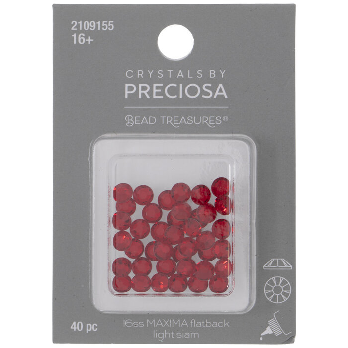 Light Siam Maxima Flatback Crystals 16ss Hobby Lobby 2109155