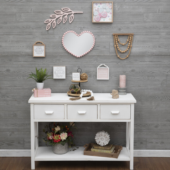 Pink Beaded Heart Wall Mirror Hobby Lobby 2188266