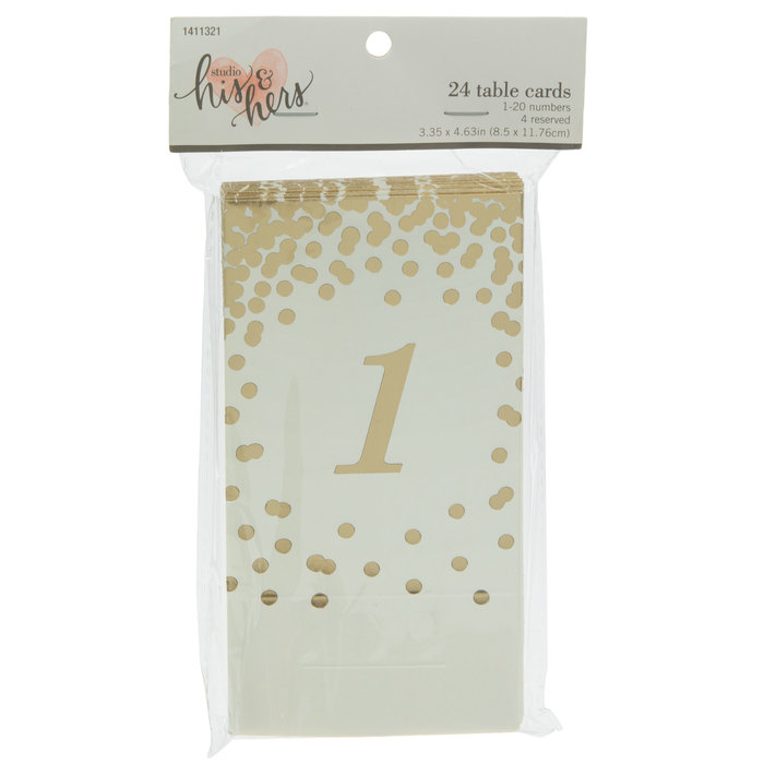 Gold Confetti Table Number Cards Hobby Lobby 1411321