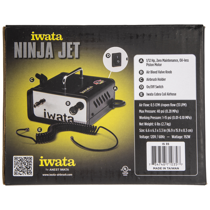 Iwata Ninja Jet 110120V Airbrush Compressor Hobby Lobby 871822