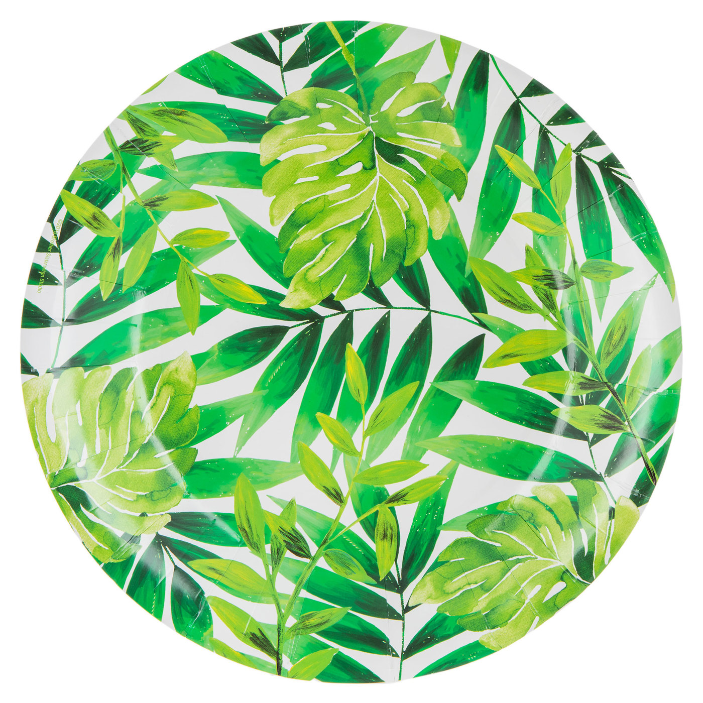 palm tree paper plates