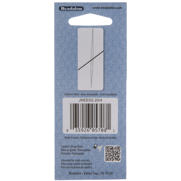 Big Eye Beading Needles 2 1/2" Hobby Lobby 1914092