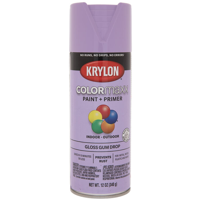 Gum Drop Krylon ColorMaxx Gloss Spray Paint & Primer Hobby Lobby 850123