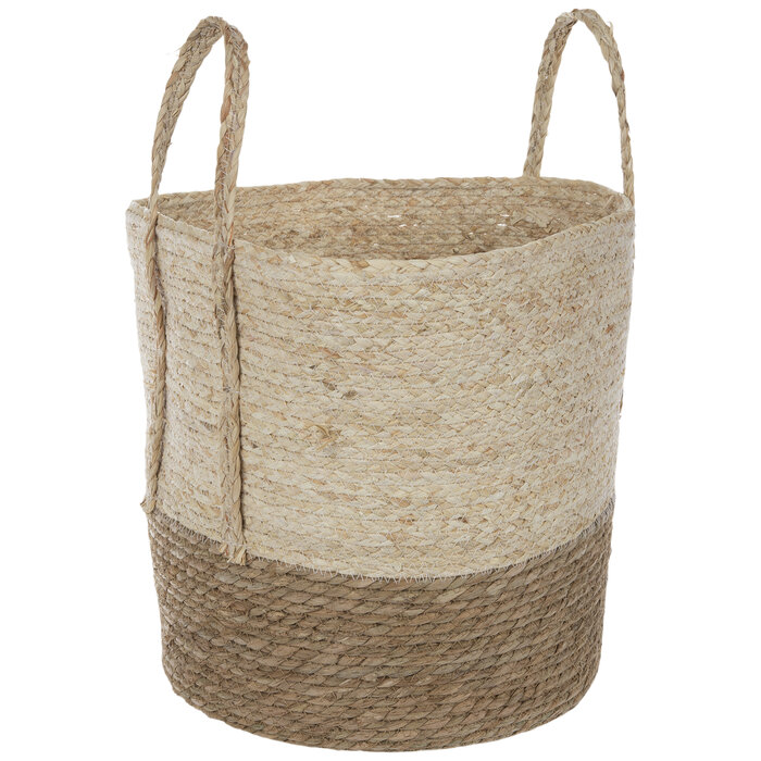 TwoTone Woven Straw Basket Hobby Lobby 2051621