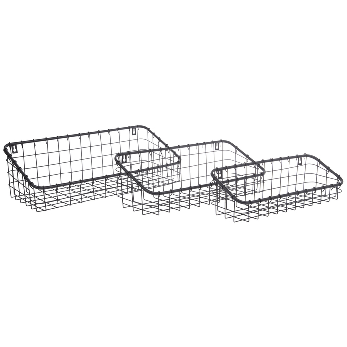 Black Metal Wall Basket Set Hobby Lobby 1738350