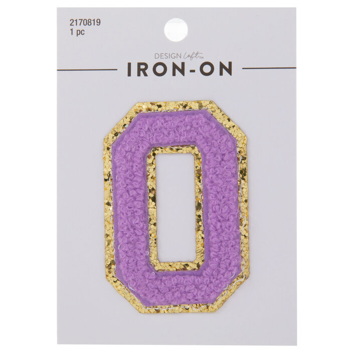 Chenille Letter IronOn Patch O 2 1/2" Hobby Lobby 2170819