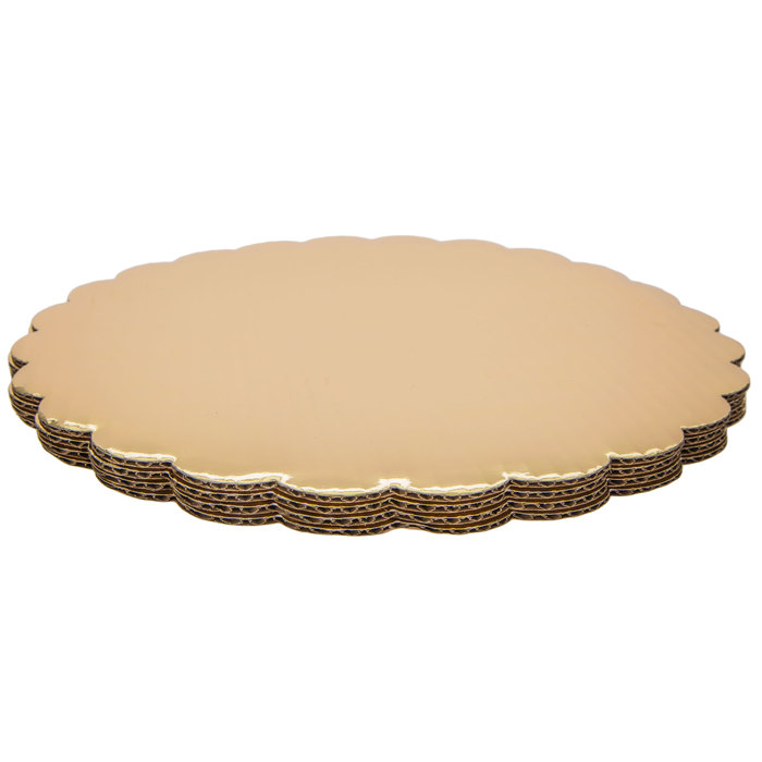 Gold Scalloped Round Cake Boards 12" Hobby Lobby 1257542