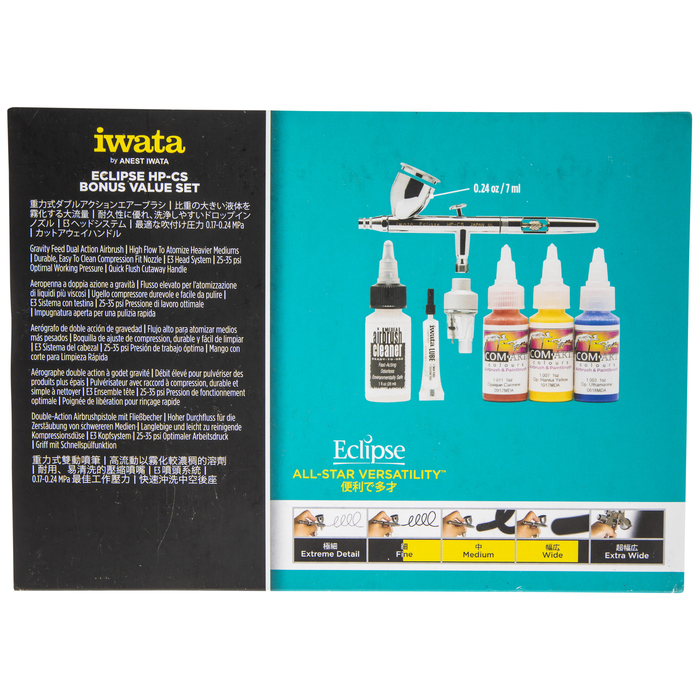 Iwata Eclipse AllStar Versatility HPCS Airbrush Kit Hobby Lobby 330266