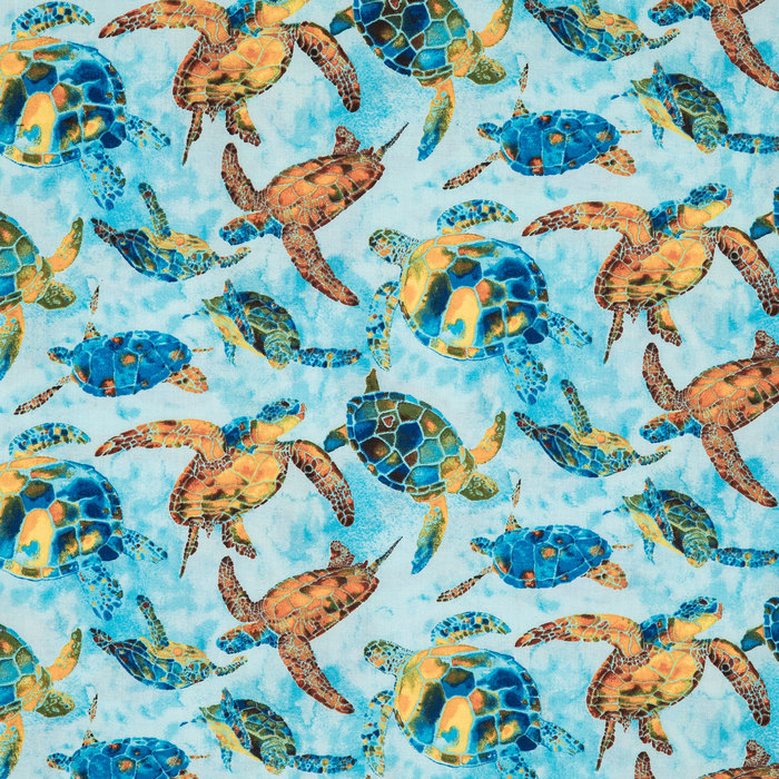 Sea Turtles Cotton Calico Fabric Hobby Lobby 1763515