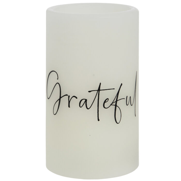 Grateful LED Pillar Candle 3" x 5" Hobby Lobby 2194421