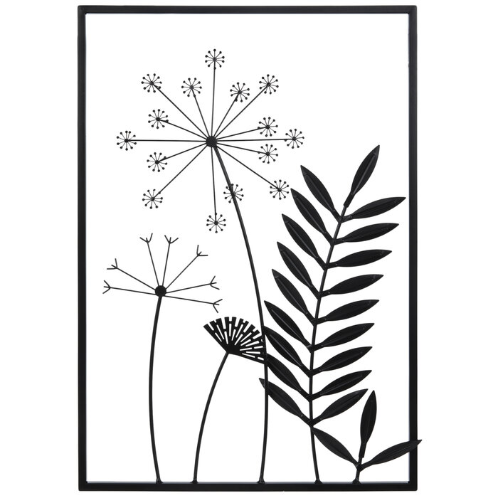 Black Flowers & Stems Metal Wall Decor Hobby Lobby 2188027