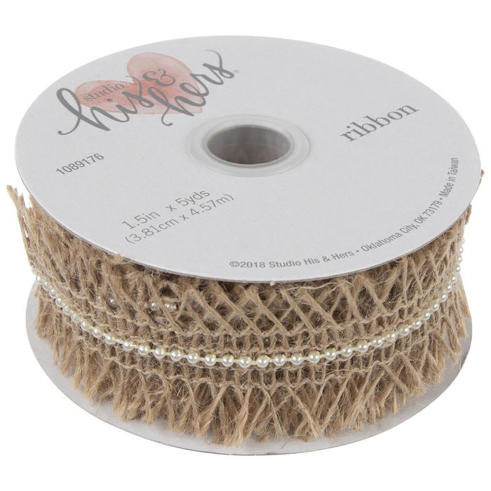 ivory burlap ribbon