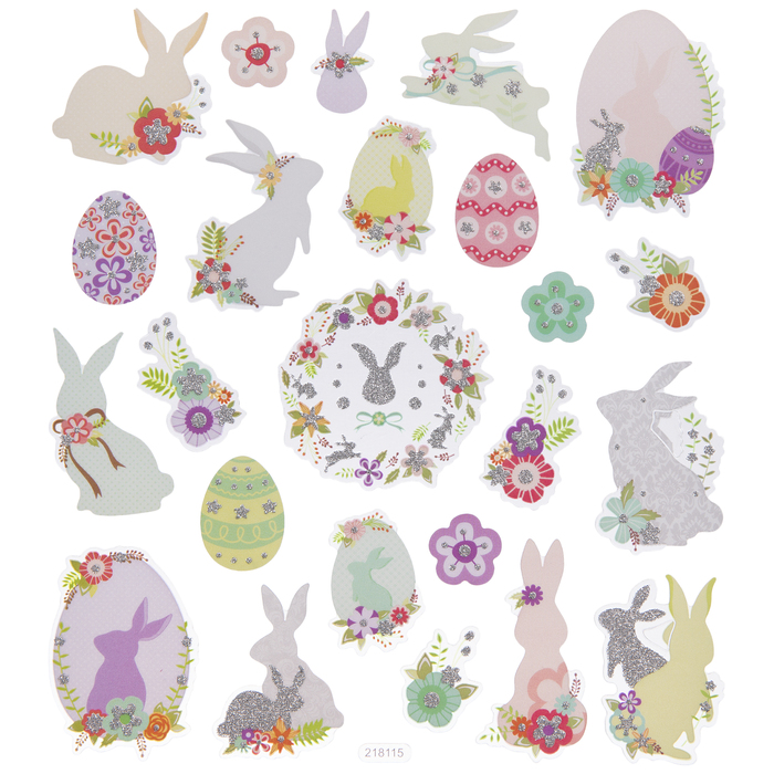 Glitter Easter Bunny Stickers Hobby Lobby 1983790