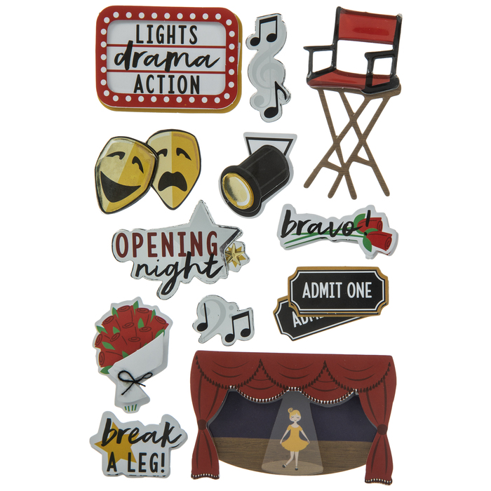 Theater 3D Stickers Hobby Lobby 1885136