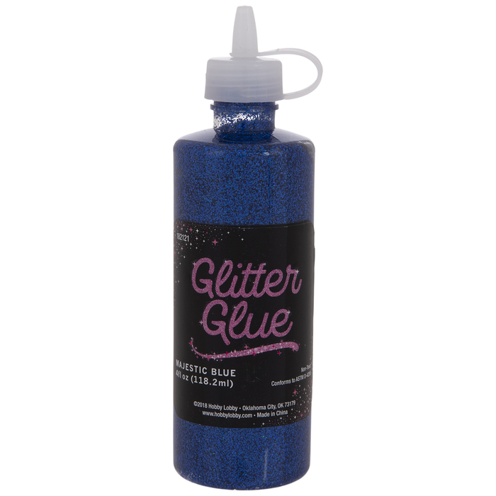 Majestic Blue Glitter Glue 4 Ounce Hobby Lobby 182121