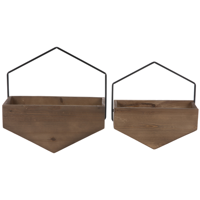 Hexagon Wood Wall Container Set Hobby Lobby 1810894