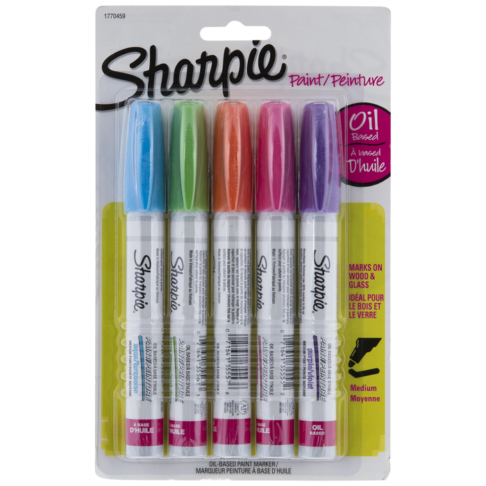 Sharpie Medium Point Oil Based Paint Markers 5 Piece Set Hobby