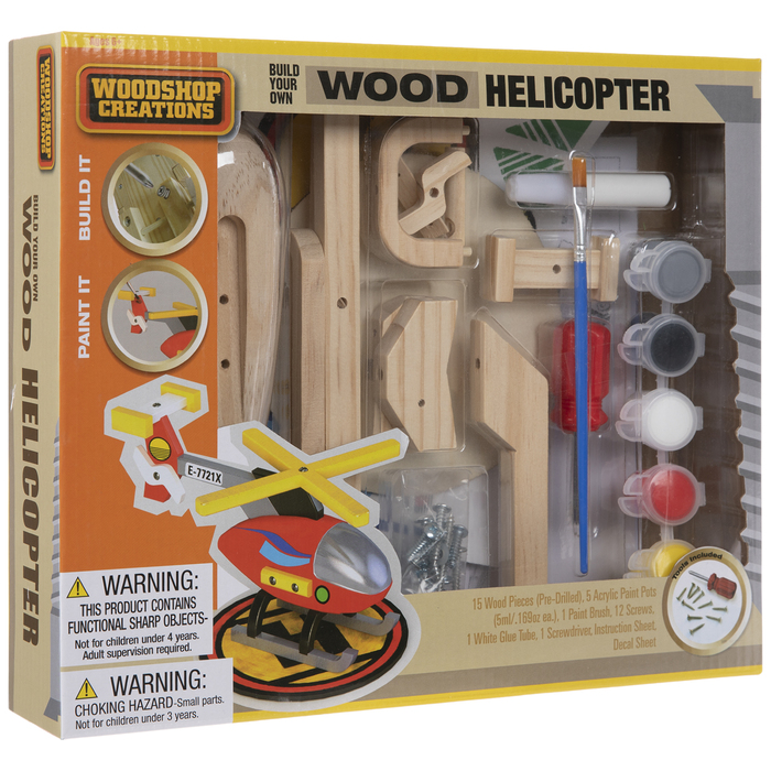 Cheap mail order shopping Build and Play HELICOPTER Wood