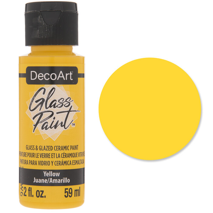 Yellow DecoArt Glass Acrylic Paint Hobby Lobby 2188639