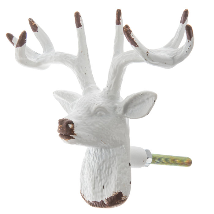 White Metal Deer Head Knob Hobby Lobby 1198290