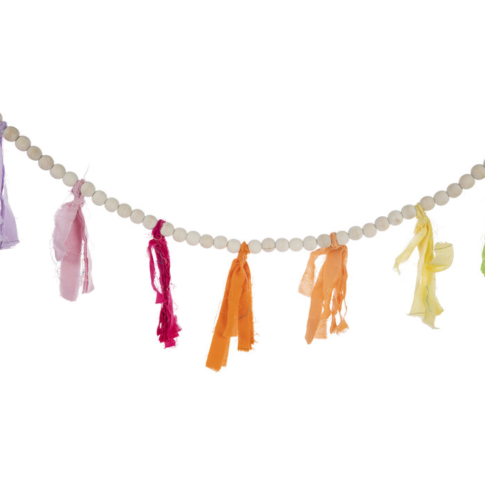 MultiColor Tassel Beaded Wood Garland Hobby Lobby 5817853