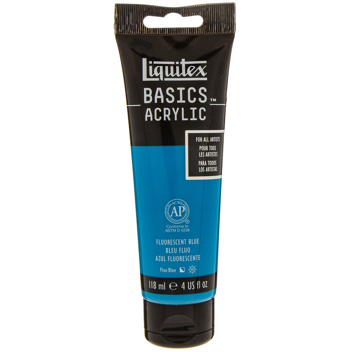 Fluorescent Blue Liquitex Basics Acrylic Color 4 Ounce Hobby Lobby