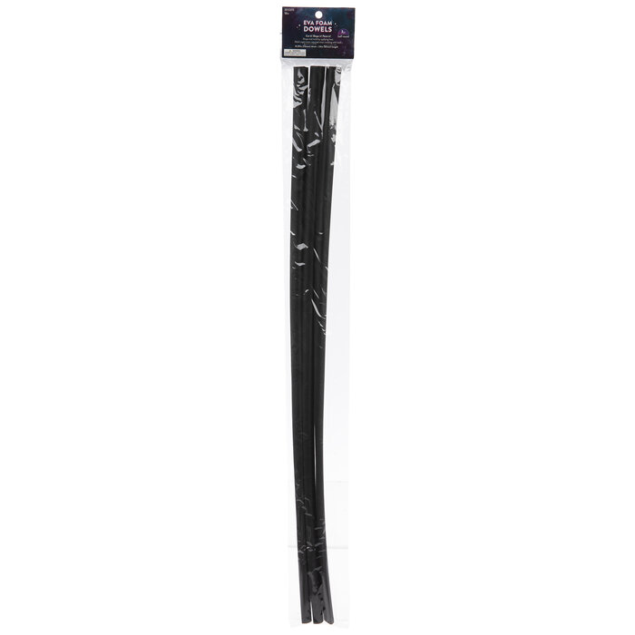 Black Cosplay Half Round EVA Foam Dowels 15mm Hobby Lobby 2012375