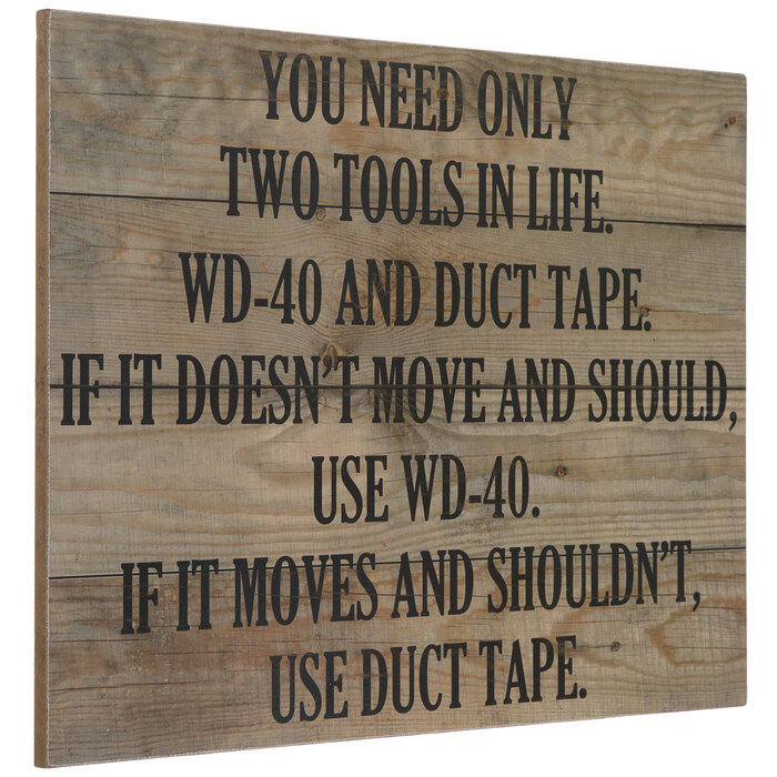 WD40 & Duct Tape Wood Wall Decor Hobby Lobby 1468644