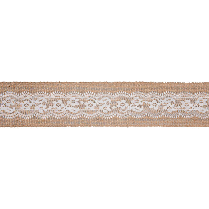 Lace & Burlap Ribbon 2 1/2" Hobby Lobby 605808