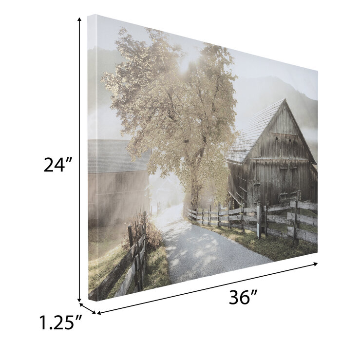 Barns & Gold Tree Canvas Wall Decor Hobby Lobby 2187623