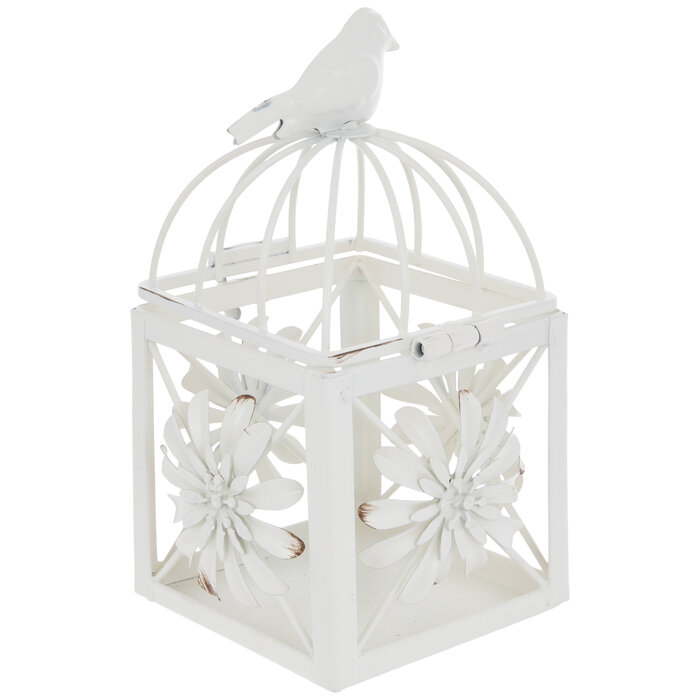White Floral Metal Bird Cage Hobby Lobby 2068781