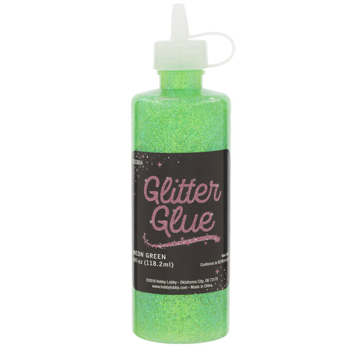 Neon Green Glitter Glue 4 Ounces Hobby Lobby 2253854