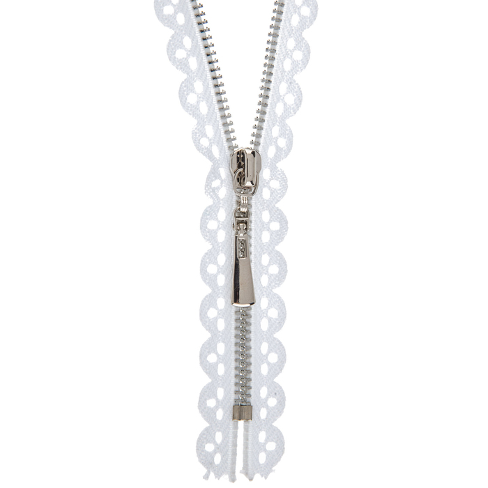 White Fancy Separating Zipper 7" Hobby Lobby 1343854
